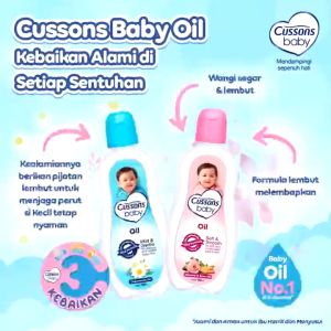 Cussons Baby Oil 50ML+50ML 100ml+100ml l Baby Oil Minyak untuk Pijat Bayi
