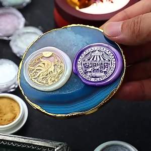 200 Chiếc Hình Bát Giác Niêm Phong Hạt Sáp Màu Sắc Hỗn Hợp Cho Cói Tem Phong Bì Thiệp Cưới Lời Mời Gói Quà