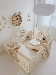 🇲🇾ReadyStock INS Car Baby Fence Easy Foldable  Panels Kid Safety Gaming Fence Baby Play Yard Playpen Set