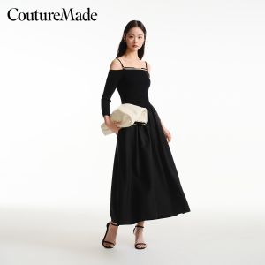 Vero Moda | Halter Neck Straight Across Collar Three Quarter Sleeve Dress