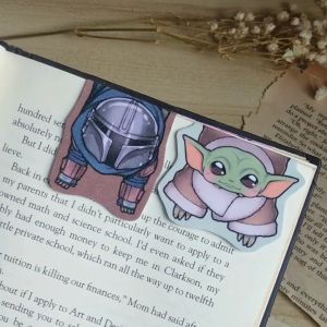 The Mandalorian STAR WARS Chibi Magnetic Bookmark | Mando Grogu Baby Yoda