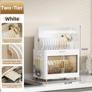 MEIZHUFU | Covered Double-layer Drying Dish Storage Rack