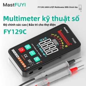 Máy Đo Vạn Năng Kỹ Thuật Số Thông Minh MASTFUYI FY129C Màn Hình Lớn Phạm Vi Tự Động Máy Kiểm Tra Điện Áp DC/AC Với Điện Dung Điện Trở Tần Số Đo Diode