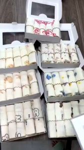 Hộp 5 Khăn Sữa Muslin 2 Lớp Cao Cấp - Siêu Thấm Hút Kháng Khuẩn Bền Đẹp Phù Hợp Cho Bé Sơ Sinh S5G1 IQKAO