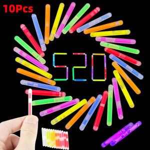 10Pcs Mix Glow Stick Mini Disposable Fluorescence Light Neon For Wedding Birthday Party Decoration Glow Prop Outdoor Lighting Accessory