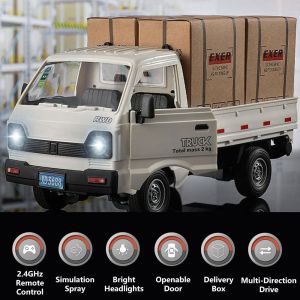 1:16 WPL D12 RC xe tải chở hàng điều khiển từ xa cho xe Vận Chuyển Hàng Hóa Xe Trôi Đồ chơi mô phỏng RC Điện Xe Tải Leo Núi Xe Tải đèn LED cho xe hơi Haul Đồ Chơi Quà Tặng trẻ em