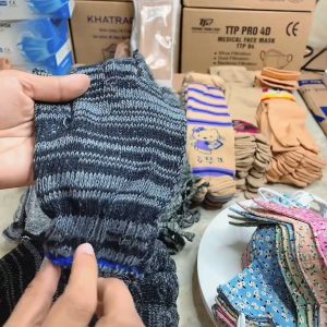 Combo 10 Đôi Găng tay len bảo hộ lao động MÀU MUỐI TIÊU Găng tay làm vườn