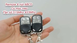 Tay remote 4 nút ABCD tần số 315Mhz 433Mhz - remote K12-4