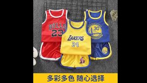 1 Set jersey for kids  kids jersey Childs basketball jersey Kids Baby Boys Girls Sleeveless(90-110) Childrens clothing childrens short