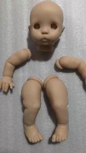 NPK 16inch DIY Reborn Doll Kit - Peeka Unfinished Unpainted with Belly And Cloth Body for Crafting Collectible Doll Parts