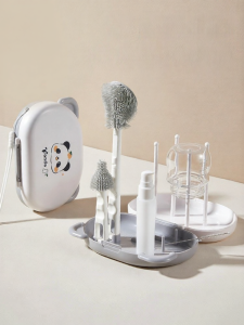 AIBEIDILA | Portable Newborn Silicone Bottle Brush Travel Kit