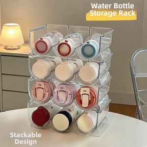 Dustproof Multilayer Stacking Capacity Water Cup Organizer