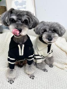 Thickened Warm Stripe Dog Sweater for Small to Medium Dogs Winter Autumn Essential Pet Clothes Snug Fit Casual Style