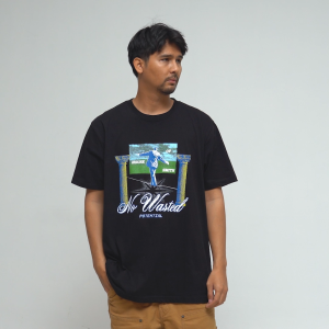 House of Smith Kaos Pria Lengan Pendek - No Wasted Tshirt Black - T Shirt