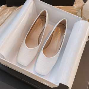MIFEI | Giày Gót Cao Da Mềm Màu Đen Size 41-43