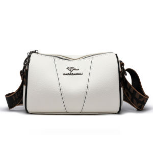 กระเป๋าสะพายข้างหนังวัวทรงหมอน กระเป๋าสะพายข้างหนังนิ่มแบบสะพายไหล่ข้างเดียว กระเป๋าสะพายข้างแบบยาวสำหรับผู้หญิง กระเป๋าสะพายข้างแบบลำลอง