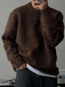 Ssumenam | Vintage Style Autumn Brown Warm Casual Versatile Knitwear