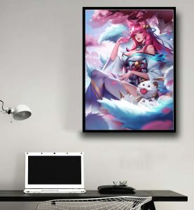 Tranh led điểm lightbox tráng gương treo tường để bàn khổ 20x30cm in theo yêu cầu nhân vật anime manga game liên minh huyền thoại