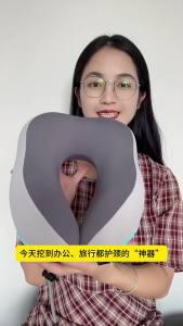 [✅SG Ready Stock] New U-Shaped Memory Foam Neck Pillow Detachable Washable Travel Neck Pillow With Storage Box