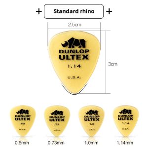Dunlop Six-Pack Acoustic Electric Guitar Picks Anti-Slip Strumming Rhino Picks for Quick Playing Wooden Guitar Accessories