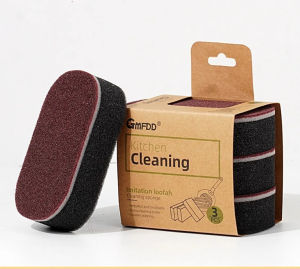 เมจิกฟองน้ํา Scouring Pad สองด้าน Rust Remover แปรงขจัดตะกรันจานหม้อทําความสะอาดเครื่องใช้ในครัวเรือนครัวล้างจานเครื่องมือทําความสะอาด