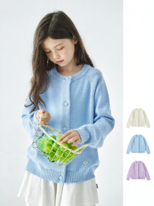 KECHU | Parent-Child Warm Goat Cashmere Blend Knit Cardigan