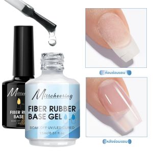 15ML เส้นใยแก้วฐานยางเจลเล็บสําหรับเล็บหักซ่อม Care CLEAR Quick Building Soak Off UV GEL เคลือบเงา Multifun