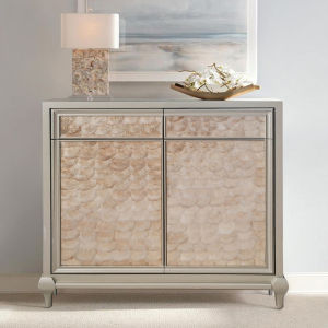 American Luxury Shell Entrance Cabinet Hallway TV Stand Home Use Shoe Rack Elegant Density Board Fiber Board Artificial Material