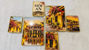 (ẢNH THẬT) Tranh treo tường phố cổ hội an bộ 6 tấm trang trí decor quán nhà hàng TT156