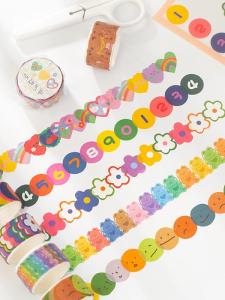 Cute Soft Cartoon Basic Hand-Account Decorative Masking Tape 100 Pieces