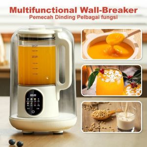 【Ready Stock】8 in 1 Automatic Nut Milk Maker 1500ml Homemade Oat Soy Plant-Based and Dairy Free Beverages Almond Milk Maker with Delay Start/Keep Warm/Boil Water Soy Milk Maker with Nut Milk Bag