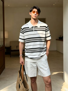 OUMULONG | Áo Thun Knitted Sọc Elegance