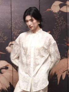 JK&JS | Áo Sơ Mi Kiểu Áo Dài Thêu Lụa