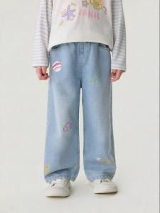 Marc&Janie | Girls Cotton Denim Wide Leg Pants