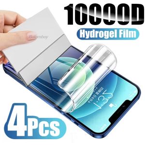 1-4Pcs Full Cover TPU Hydrogel Film For iPhone 18 17 16 Pro Max Screen Protector iPhone 14 15 Plus 17 Air 13 12 16E 11 XR XS 7 8