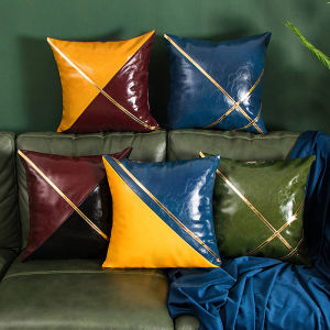 Áo Đệm Ghế Sofa Da Dầu Pu Màu Trơn Phòng Mẫu Phòng Khách Đơn Giản Hiện Đại Dùng Trong Nhà Chất Liệu Lông Da Mềm Mại