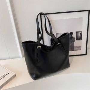 Aicheng Large Capacity Simple Design Womens Shoulder Bag 2024 New Style Commuter Tote Bag for College Students Fashionable Shopping Bag