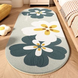 Bedside Floral Pattern Soft Feel Carpet