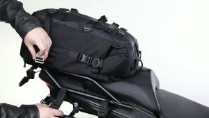 MOFOX Motorcycle Tail Bag 10L/20L/30L Waterproof Motor Pannier Bag Riding Racing Travel Luggage Backpack Motorbike Rear Rack Trunk Storage Bag Black