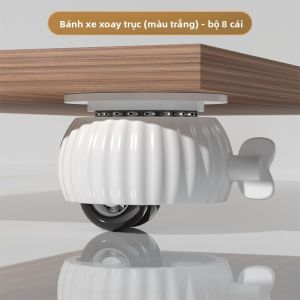 MONLEYTA | Bánh xe đa năng dán âm ỉ có phanh cho bàn trà Bánh xe lăn bằng nhựa không cần khoan Bánh xe cơ sở cho đồ dùng gia đình