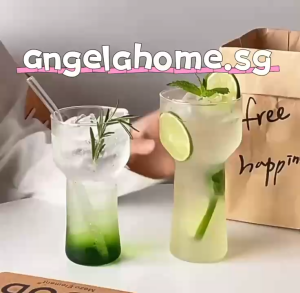 【SG Stock】🔥 INS 400ML/500ML Creative High Borosilicate Glass Cup | Heat-Resistant | Coffee Milk Juice Mug