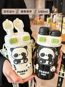 Panda Childrens Double-Sided Drinking Stainless Steel 316 Insulated Water Cup School Specialty Cup Elementary School Students High Aesthetic Value Cup