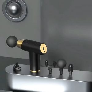 (Pistol pijat otot jaringan dalam) Garansi 1 tahun Relaksasi otot yang dalam komprehensif fascia pistol kecil dan portabel portabel pijat rumah  Alat pijat getar elektrik seluruh badan 4 in 1 / Massage Gun Pistol pijat otot jaringan dalam