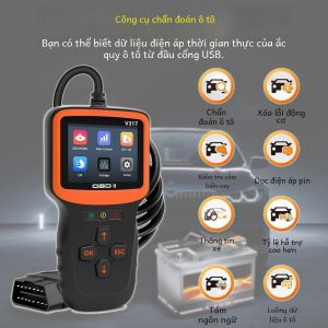 V317 Màn hình màu OBD2 công cụ chẩn đoán xe máy quét ô tô mã đọc kiểm tra lỗi động cơ