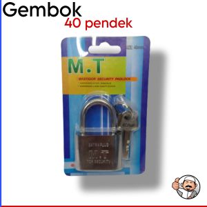 Kunci Gembok ukuran 40 pendek merk MT bangkol cantol kunci cod