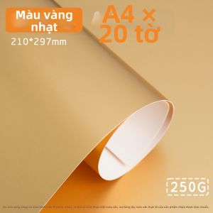 YUANHAO | Giấy Bìa Hiệu Ứng Kim Loại Bóng Laser Bạc Vàng Mờ 250G