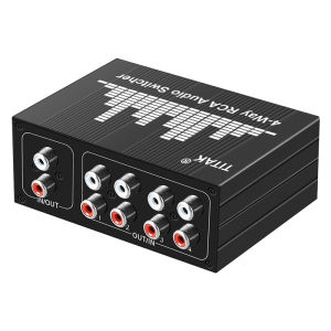 Hộp Chuyển Đổi Âm Thanh Nổi Hai Chiều 4 Chiều RCA L R Hộp Chọn Thụ Động Cho Loa DVD Đầu Phát CD - Đầu Nối Cái