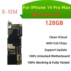 Unlocked Motherboard for iPhone 14 Pro Max Face ID 14 Pro Free Clean iCloud Mainboard Logic Board Plate E-SIM SIM Version