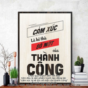 Tranh gỗ 3D cắt lớp – Cảm xúc là kẻ thù số một của thành côngmột thông điệp sắc bén cảnh tỉnh những ai dễ bị chi phối bởi nóng giận lo lắng hay sợ hãi. Thành công không chỉ đến từ năng lực mà còn từ khả năng giữ cái đầu lạnh và ra quyết định tỉnh táo