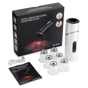 Hailicare | Rotatable Suction Cupping Set Red Light Beauty Massager with 6 Glass Jars Anti Cellulite Cupping Vacuum Slimming Guasha Massage